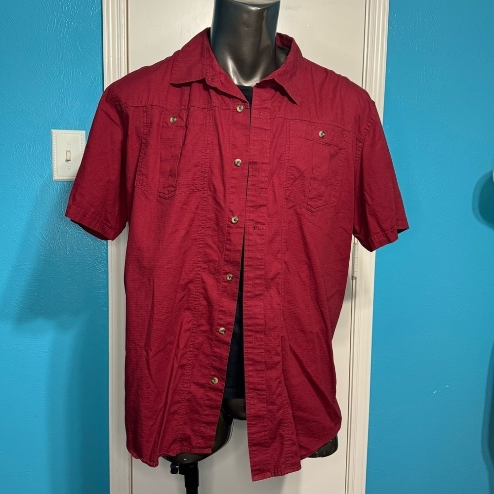 Magellan outdoors adventure gear magshield Short Sleeve button down shirt 2XL